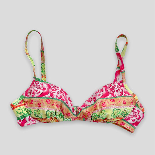 Vintage 1990s Multi-Coloured Floral Bikini Top