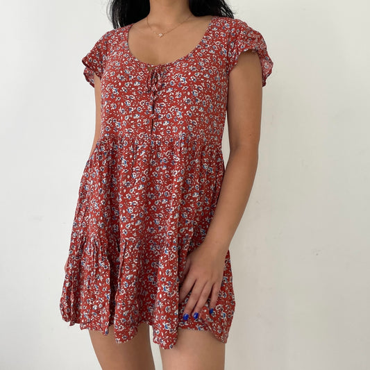 Red Urban Outfitters Babydoll Dress - Zoehify 