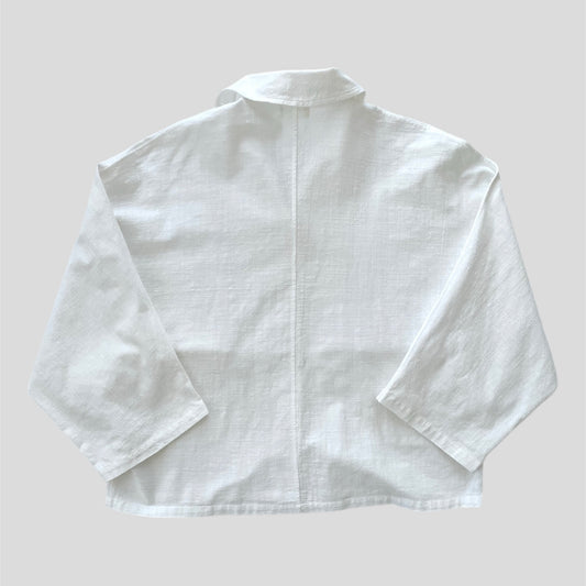 The Lullaby Club White Lounge Linen Shirt - Small/Medium