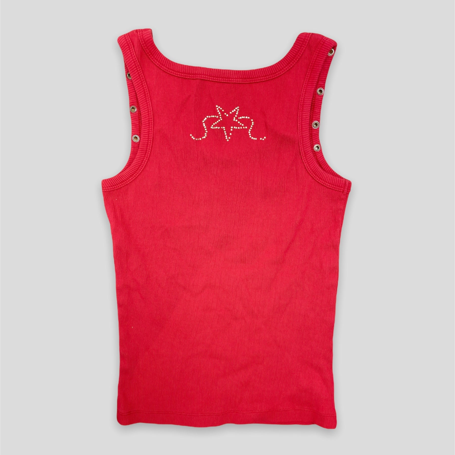 Red Eyelet Tank Top - Zoehify 