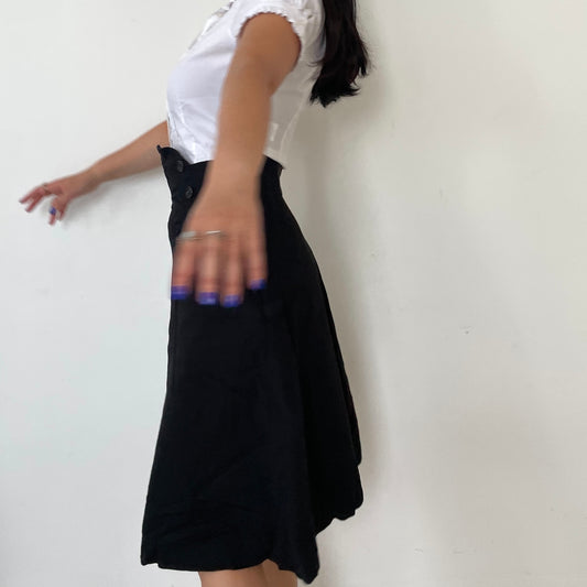 Black Tsumori Chisato Midi Skirt - Zoehify