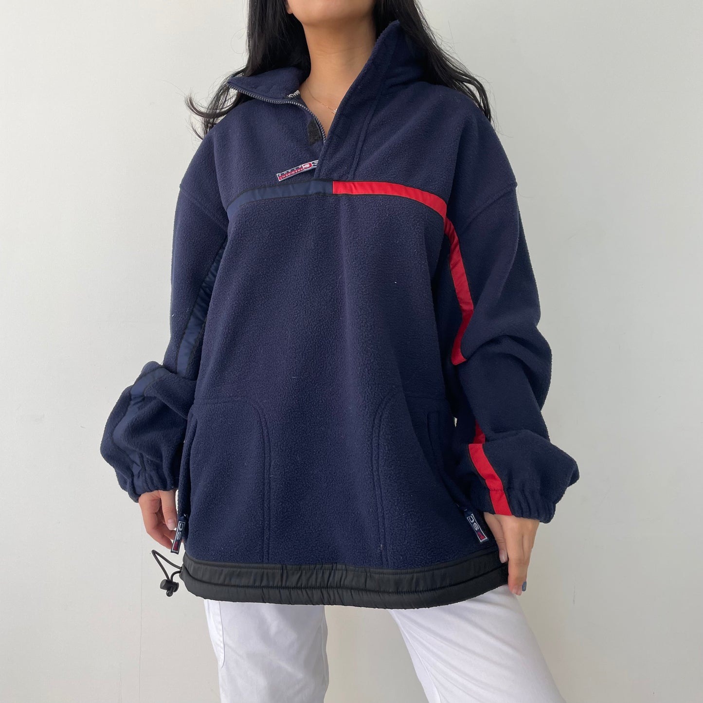 Navy Quarter Zip Fleece Pullover - XX-Large