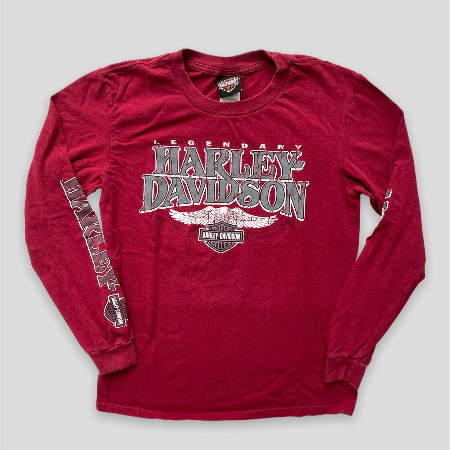 Burgundy Long Sleeved Harley-Davidson Tee