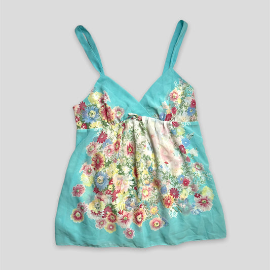 Oscar de la Renta Blue Babydoll Top - Zoehify