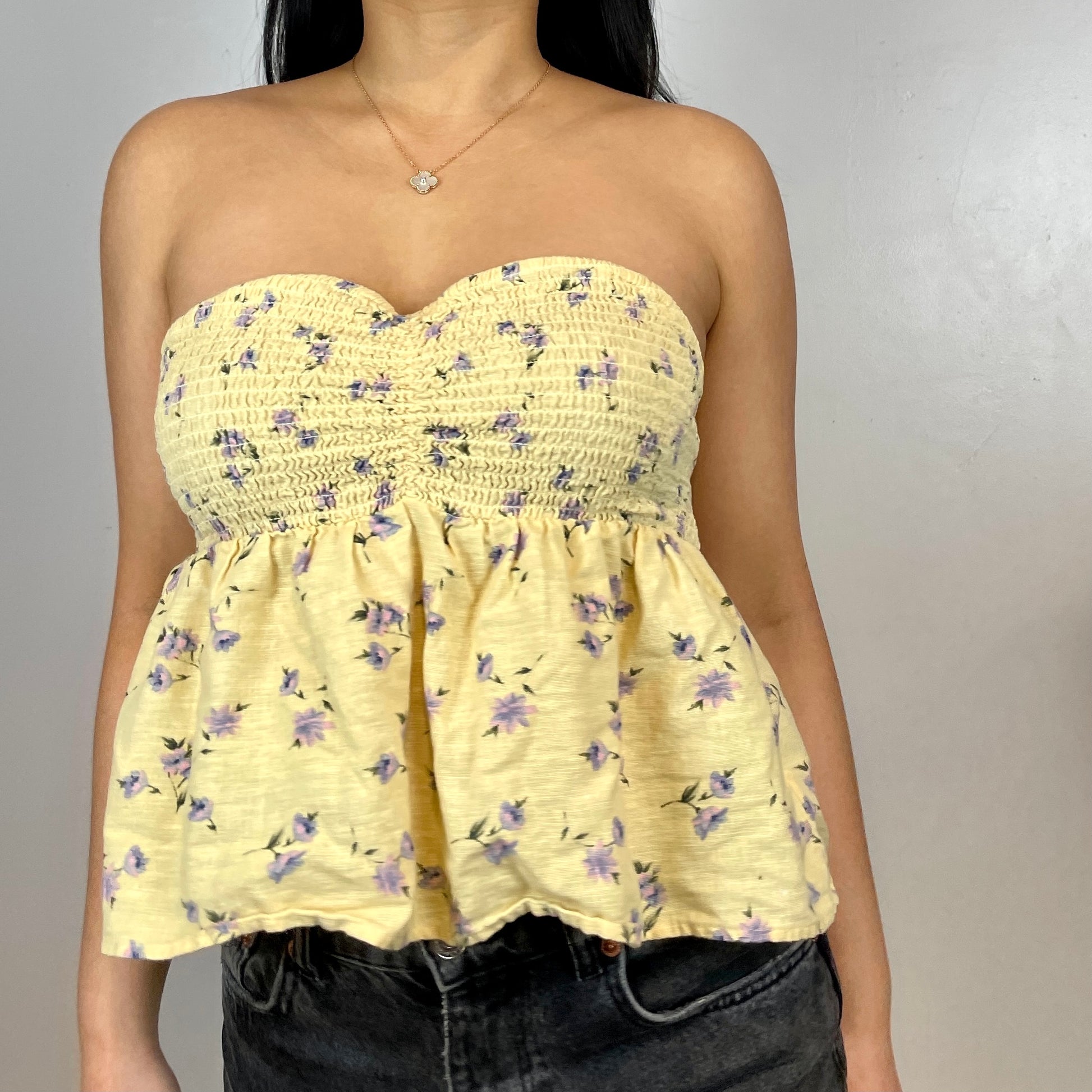 Yellow Floral Bandeau - Zoehify 