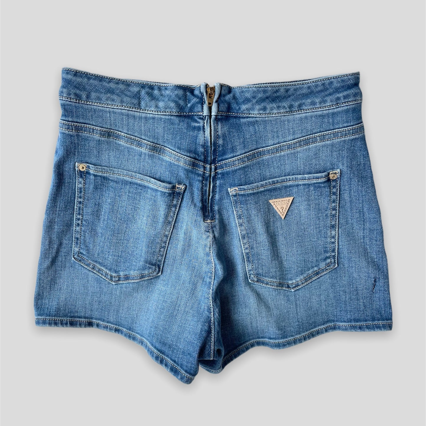 Guess Denim Sailor Hotpant Style Shorts - Small (W27)