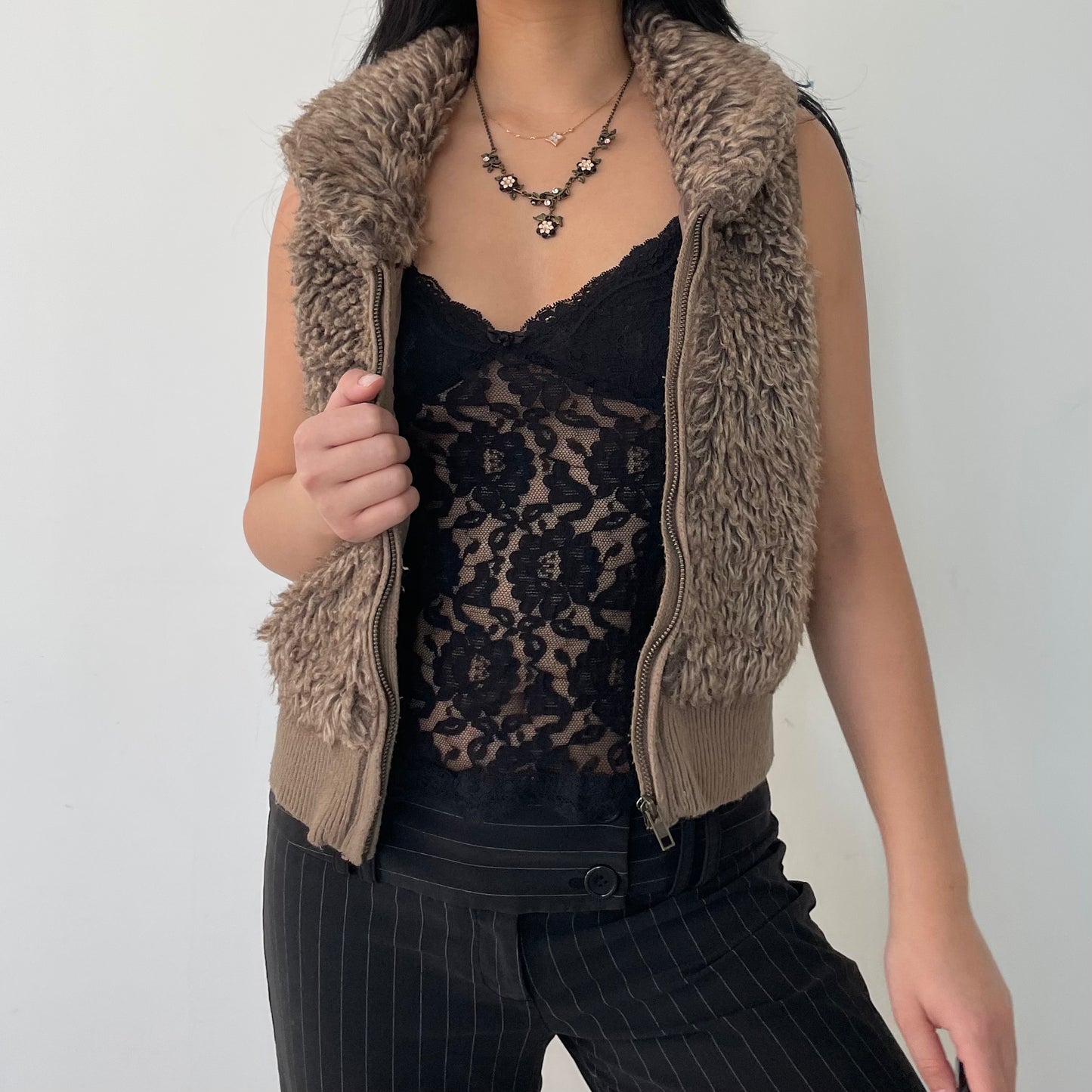 Arizona Jean Co. Brown Faux Fur Vest - Small