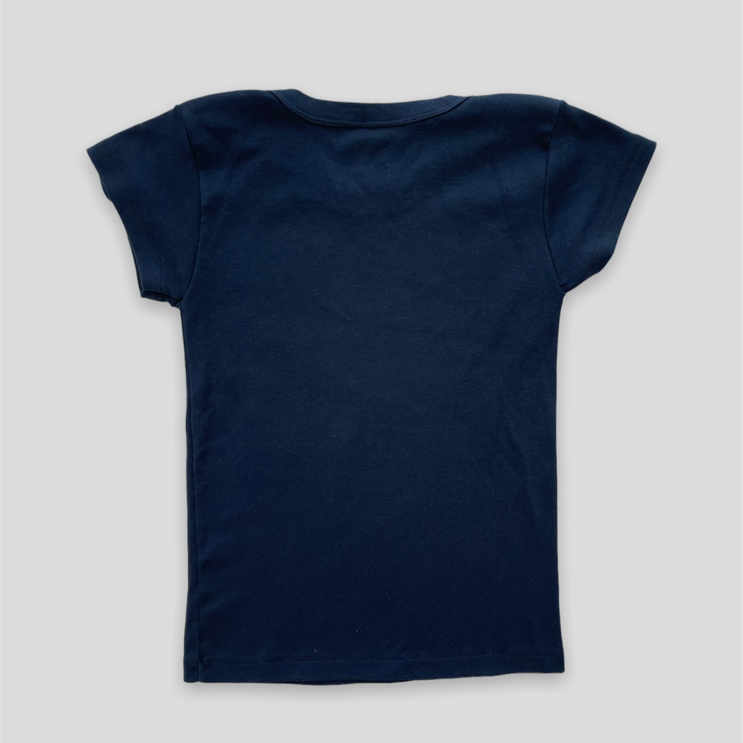 Navy Blue Diamanté Tourist Baby Tee