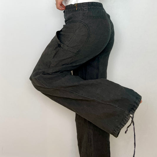 Ash Grey Linen Cargoes - Zoehify
