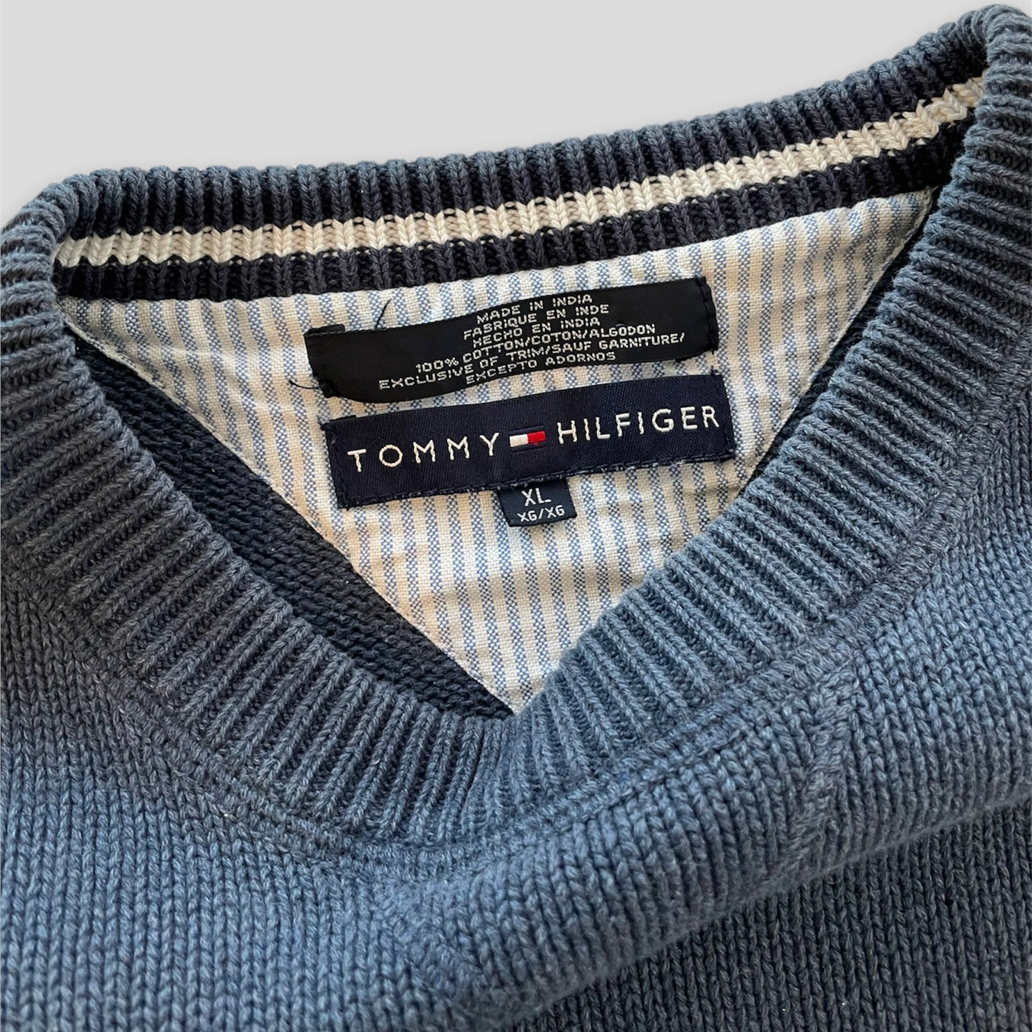 Tommy Hilfiger Blue Crewneck Long Sleeve Knit Jumper