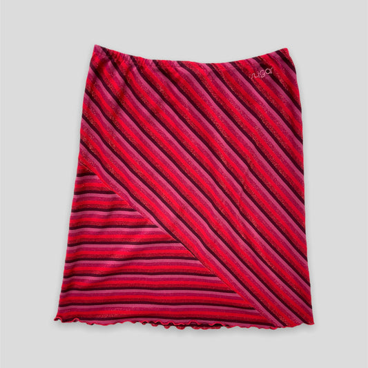 Vintage 1990s Pink Striped Skirt - Zoehify 