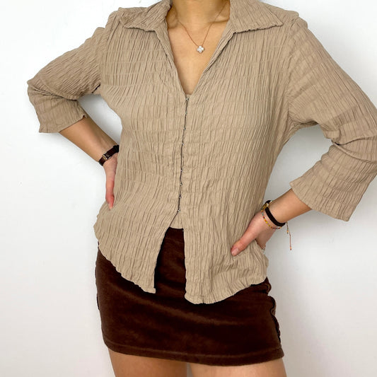 Beige Button Up - Zoehify