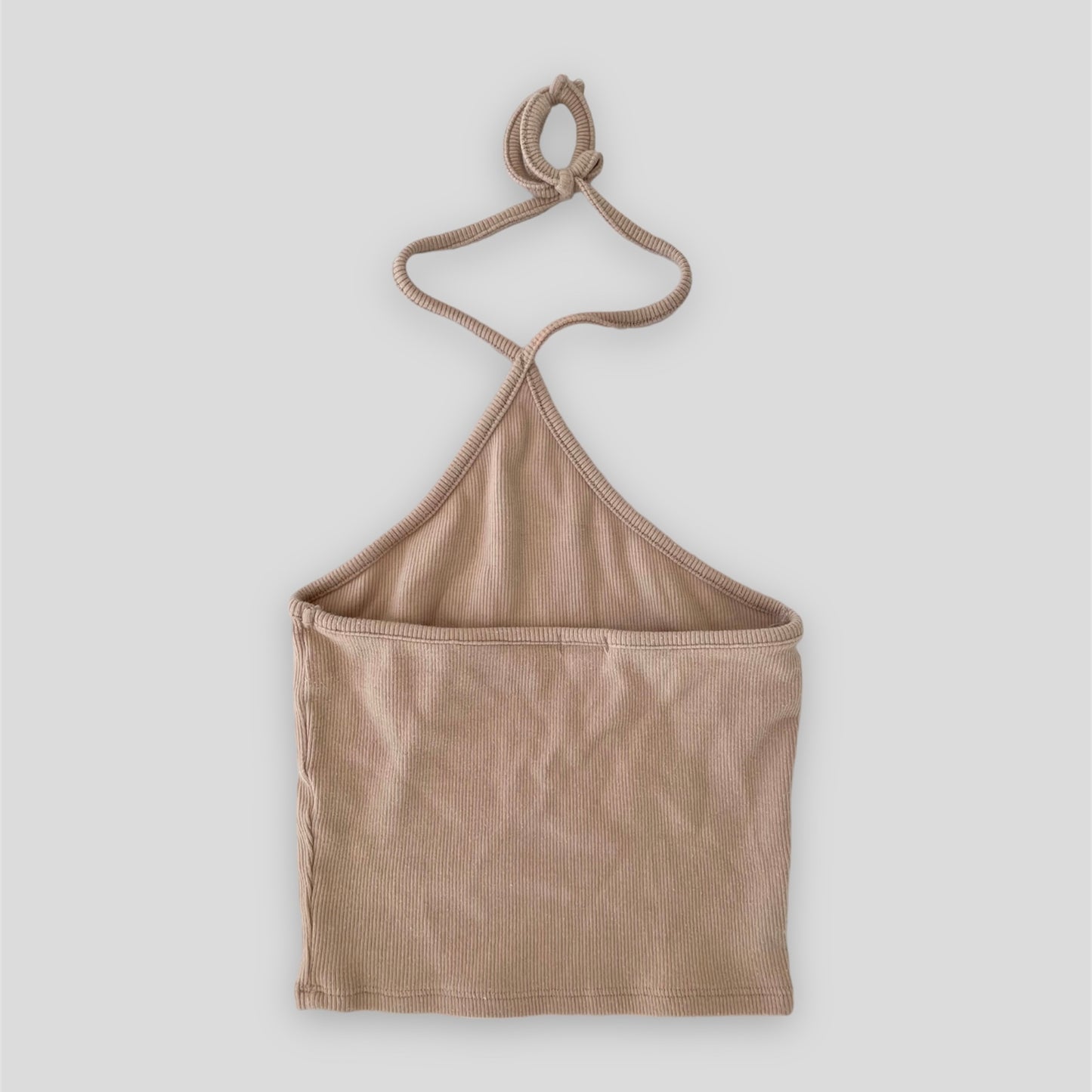 Garage Nude Ribbed Halter Top - X-Small