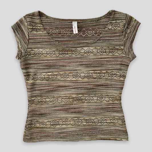 Vintage 90s Knitted Tee - Zoehify