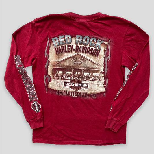 Burgundy Long Sleeved Harley-Davidson Tee