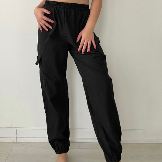 Black Cargo Pants - Small