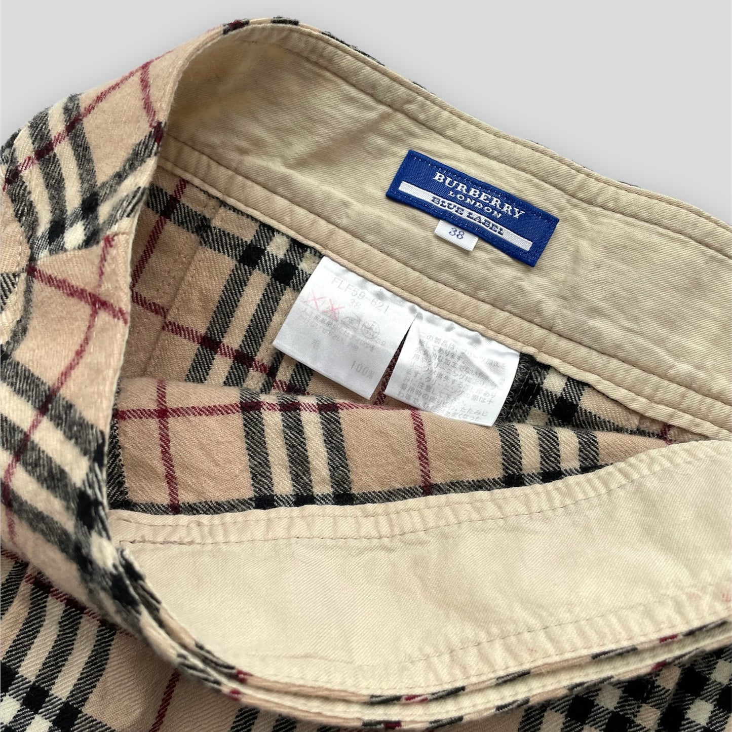 Vintage Burberry Nova Check Pleated Mini Skirt