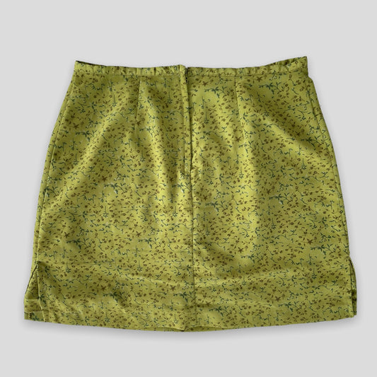 Vintage Reitmans Green Floral Mini Skort - Large