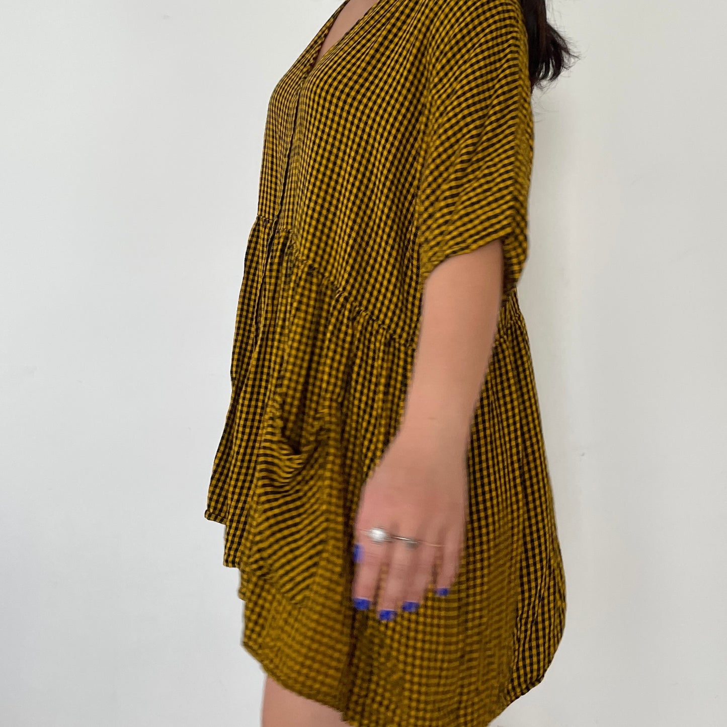 Yellow Zara Gingham Babydoll Tunic - Zoehify 