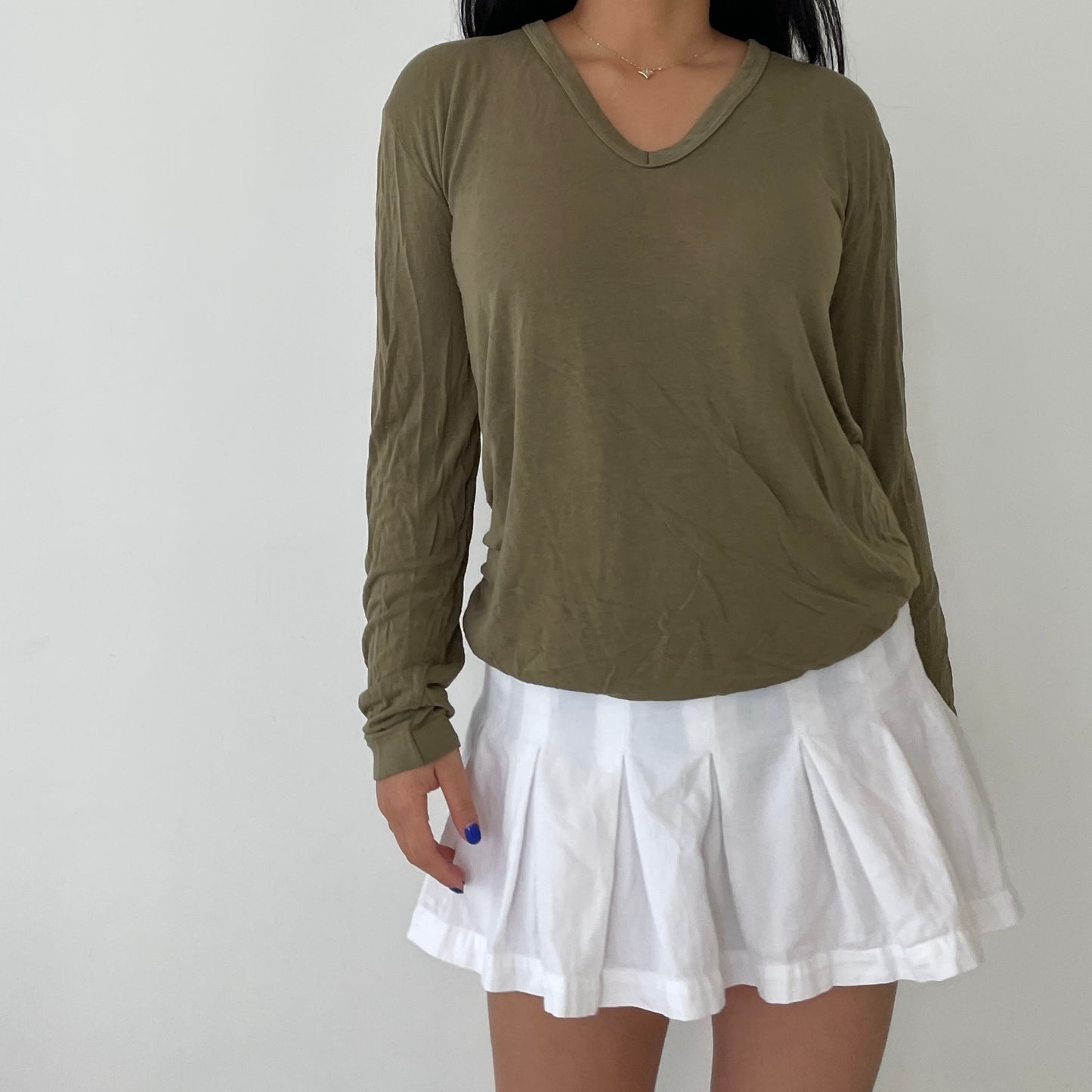 Roberto Cavalli Khaki Long Sleeved Tee - Zoehify 