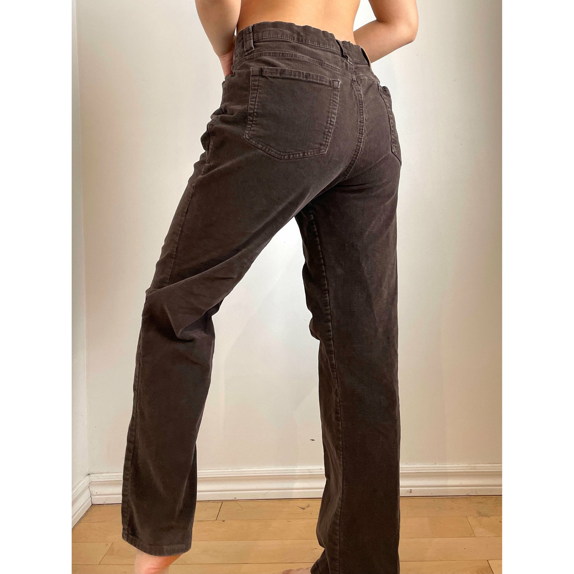 Lois Brown Corduroy Trousers - Zoehify 