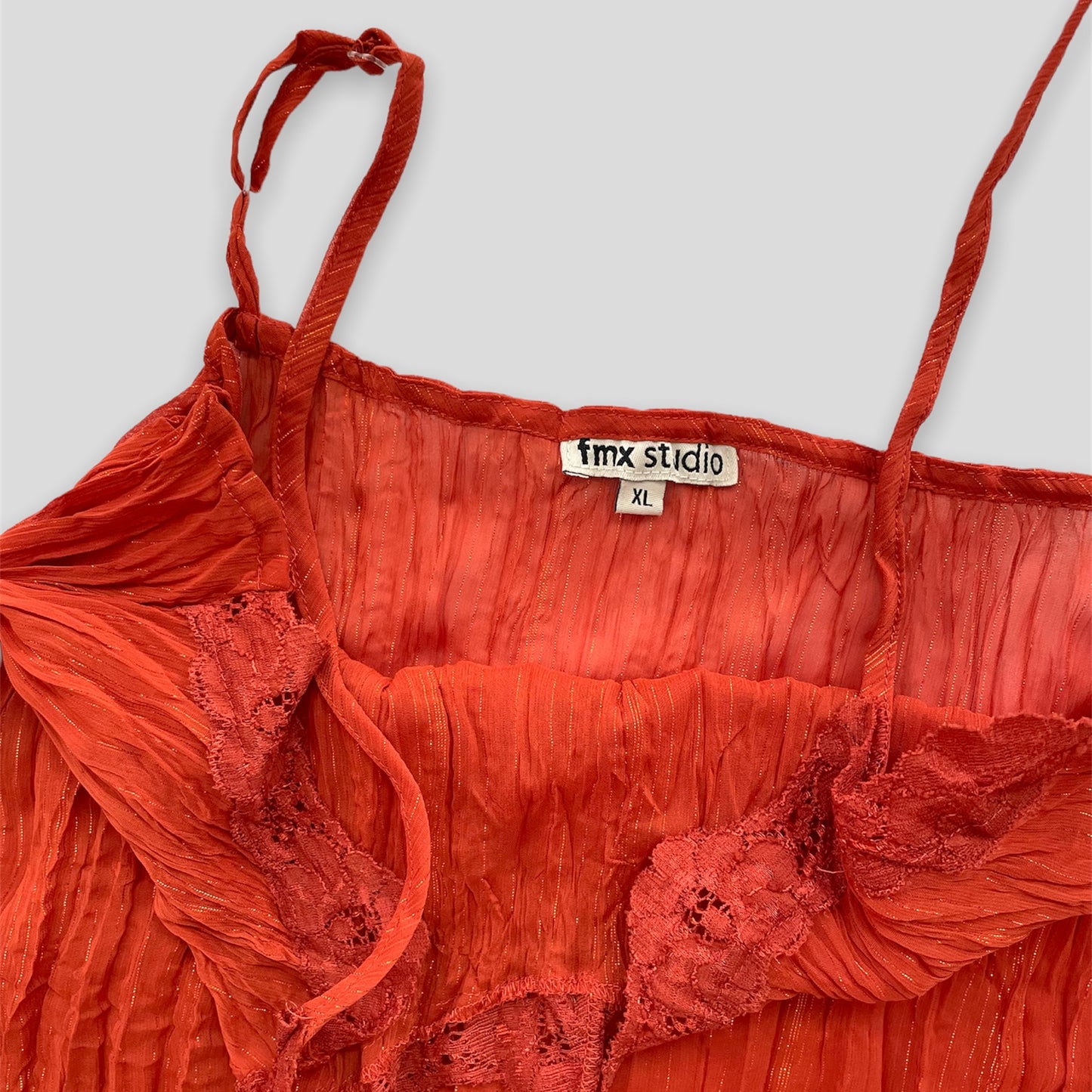 Burnt Orange Pleated Cami Top - Zoehify 