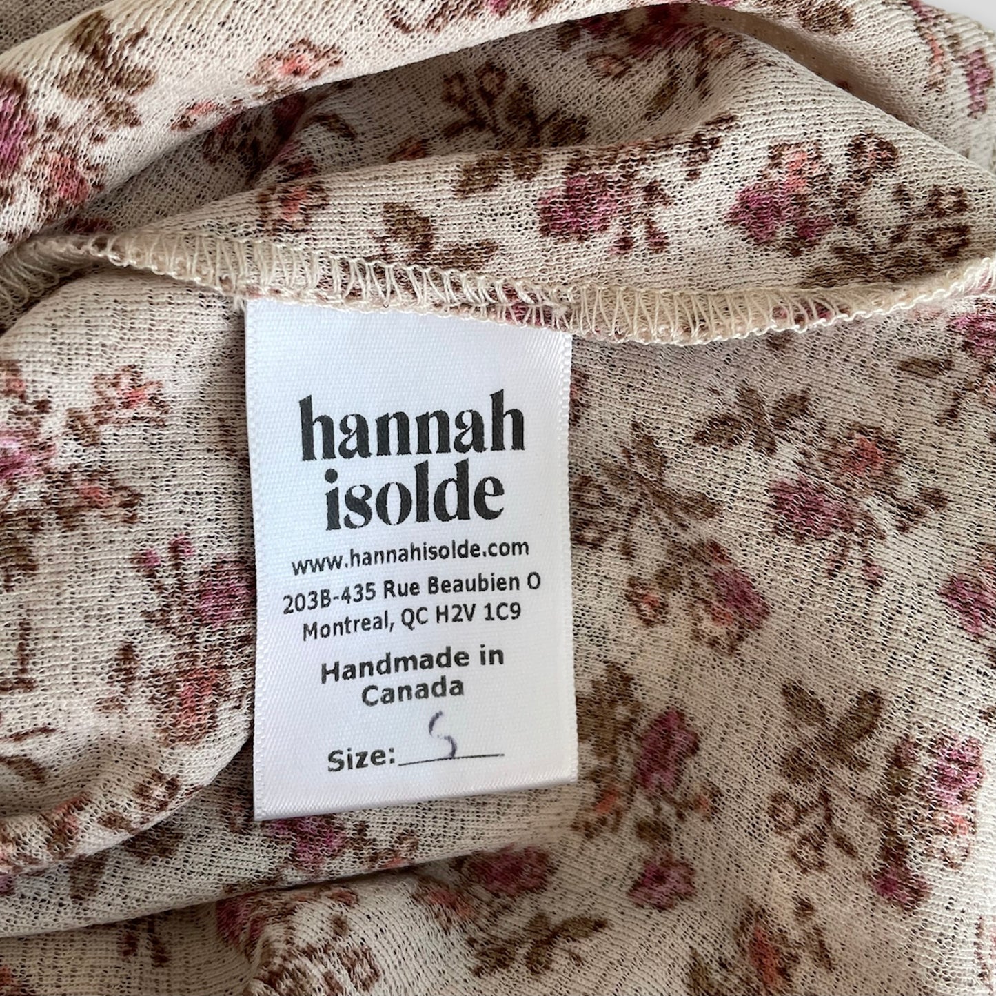 Hannah Isolde Pink Floral Skivvy - Small