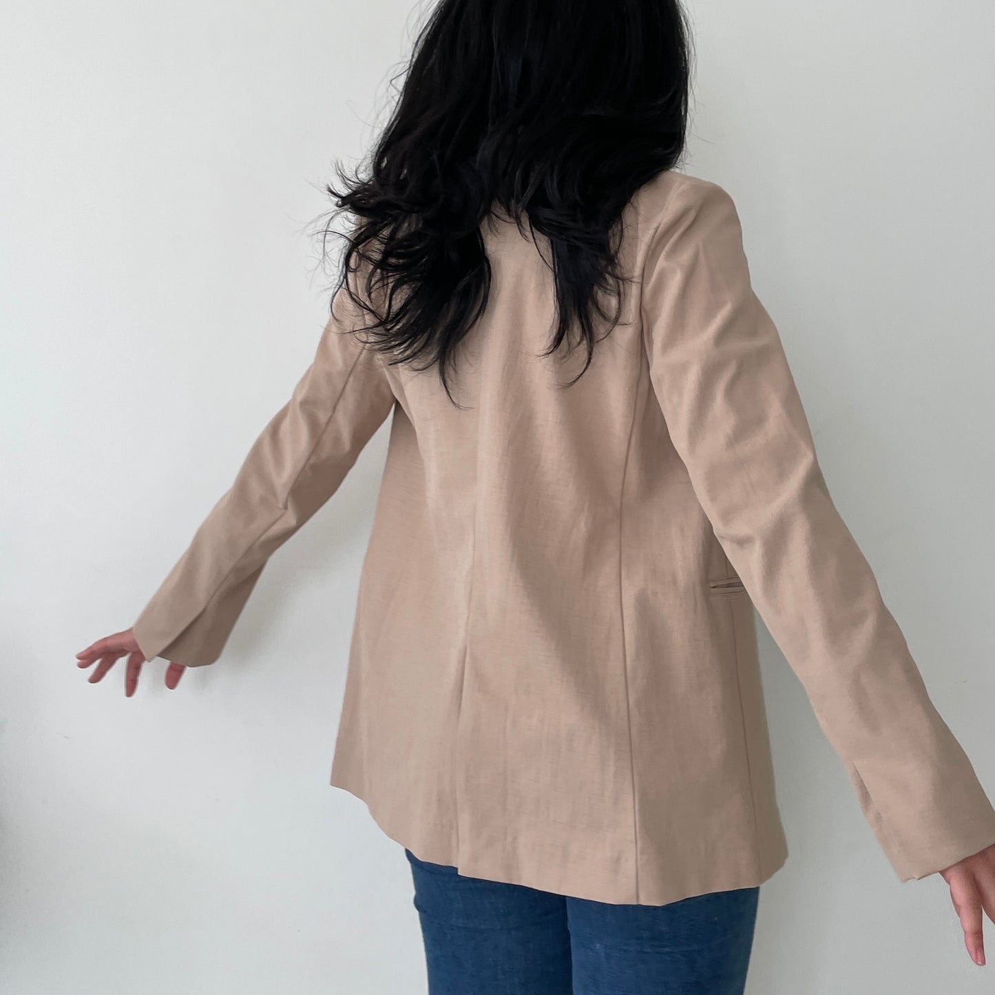 Uniqlo Beige Single Breasted Blazer - Small