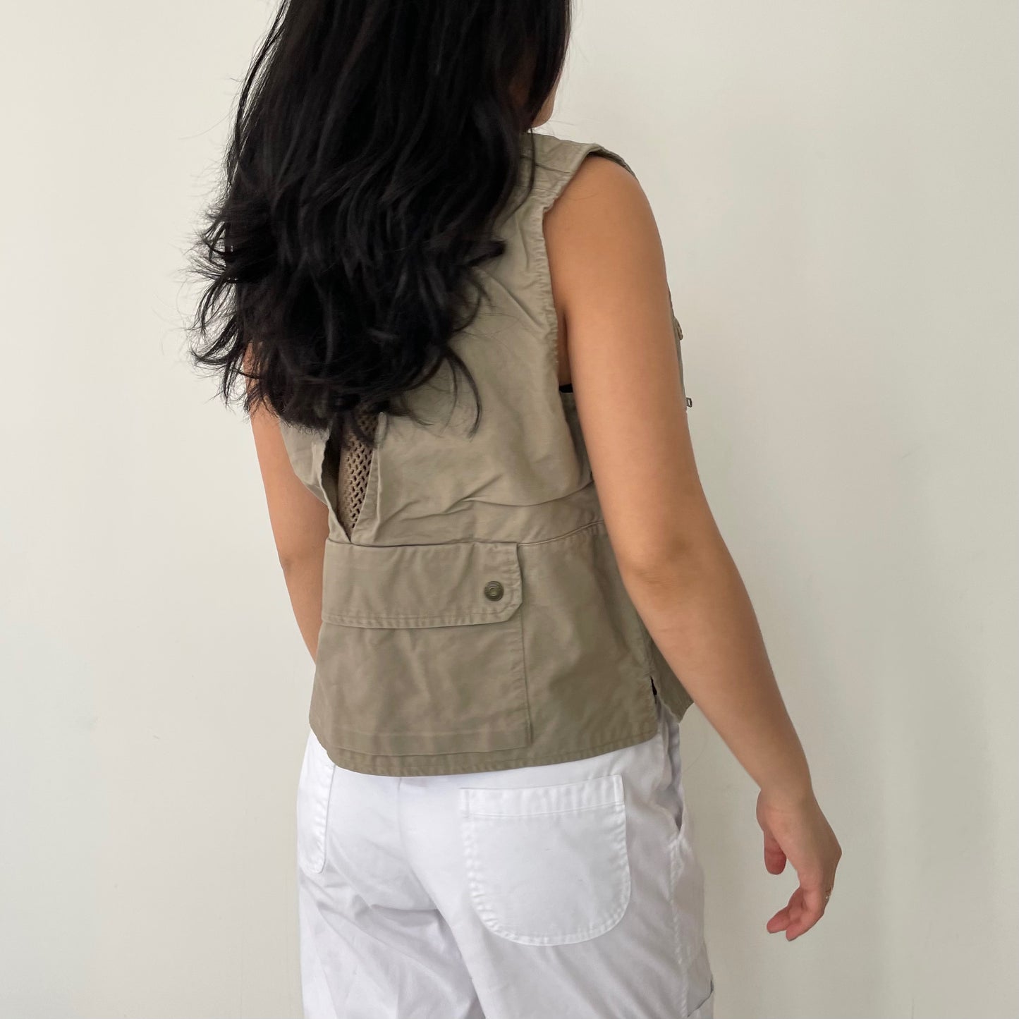 Banana Republic Khaki Fisherman Utility Vest