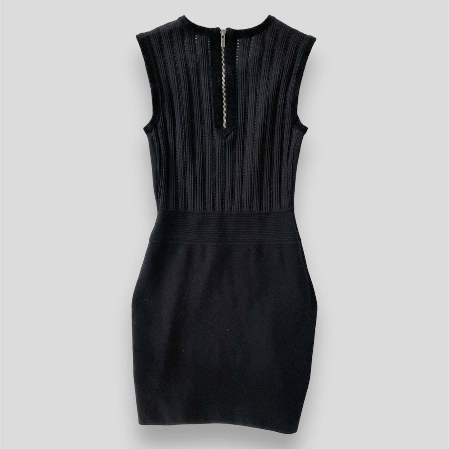 Diane Von Furstenberg Navy Knit Sleeveless Dress - Small