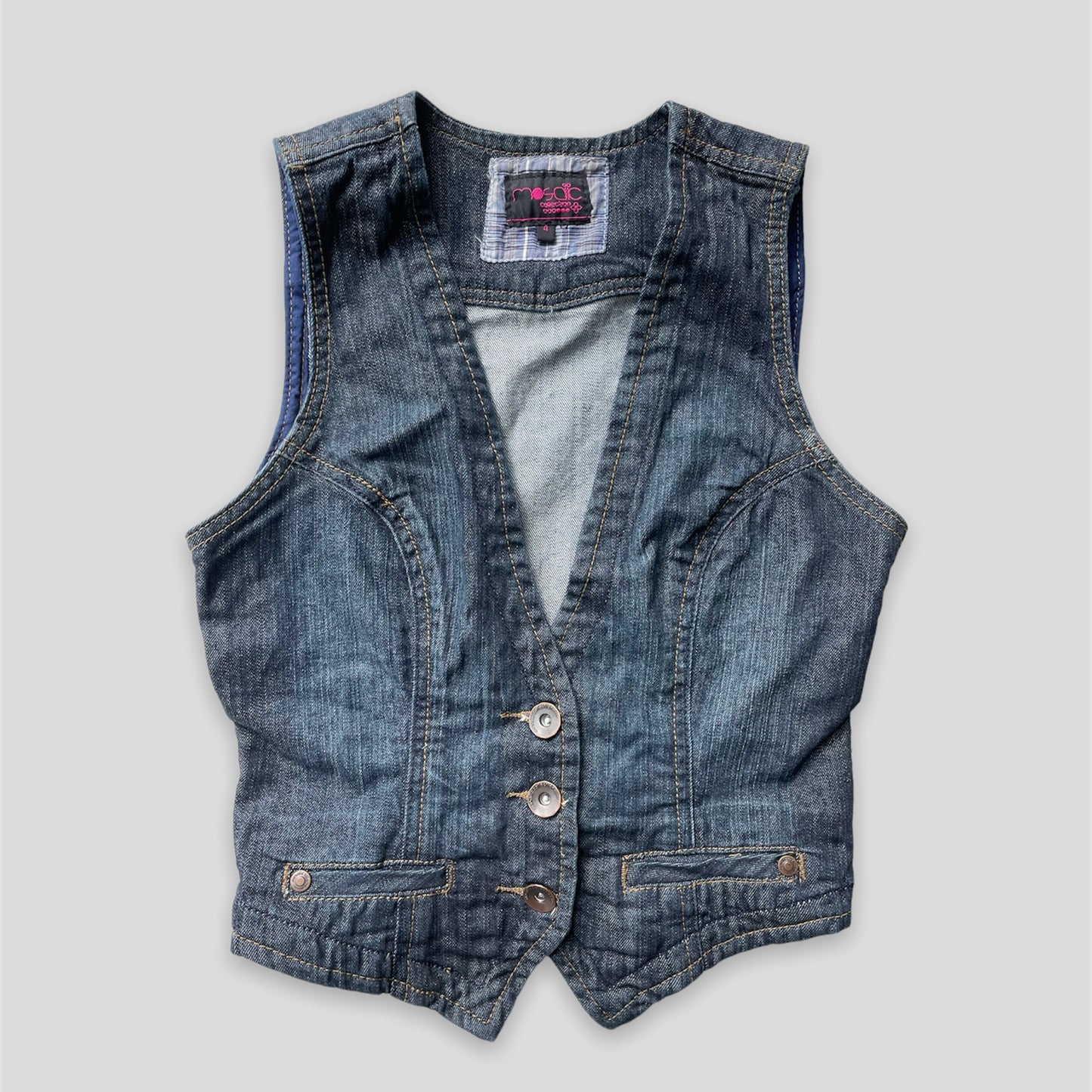 Denim Vest Top