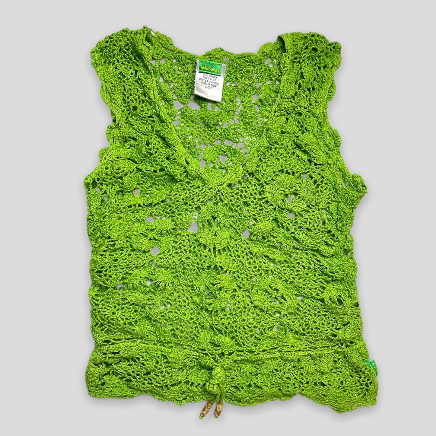 Green Billabong Crochet Top - Zoehify 