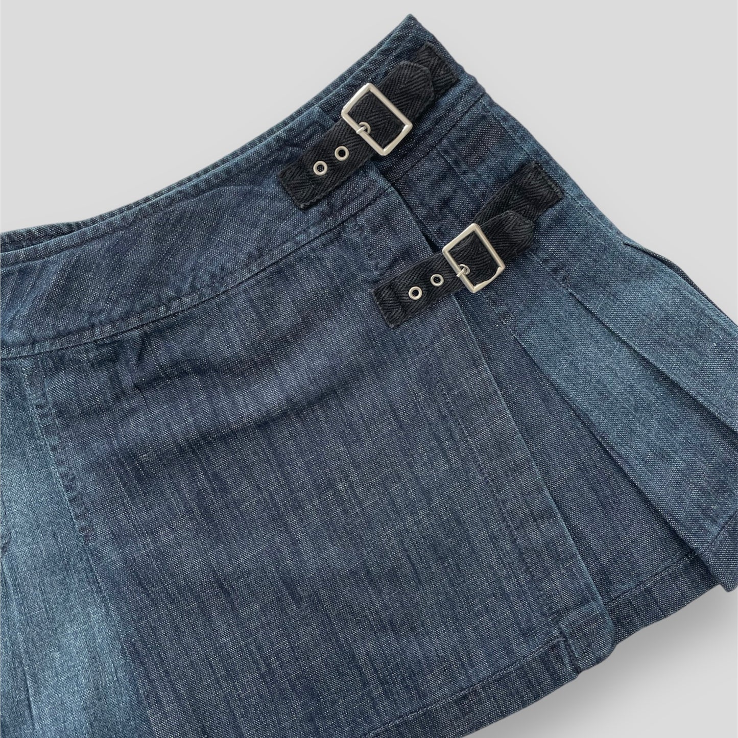 Miss Sixty Mini Pleated Denim Skirt - Small