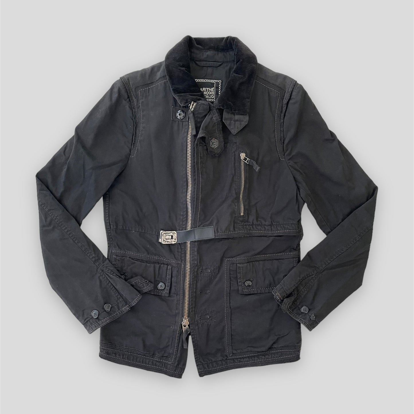 Marithé + François Girbaud Black Utility Jacket - Medium/Large