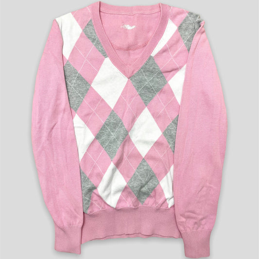 Pink Argyle Jumper - Zoehify 