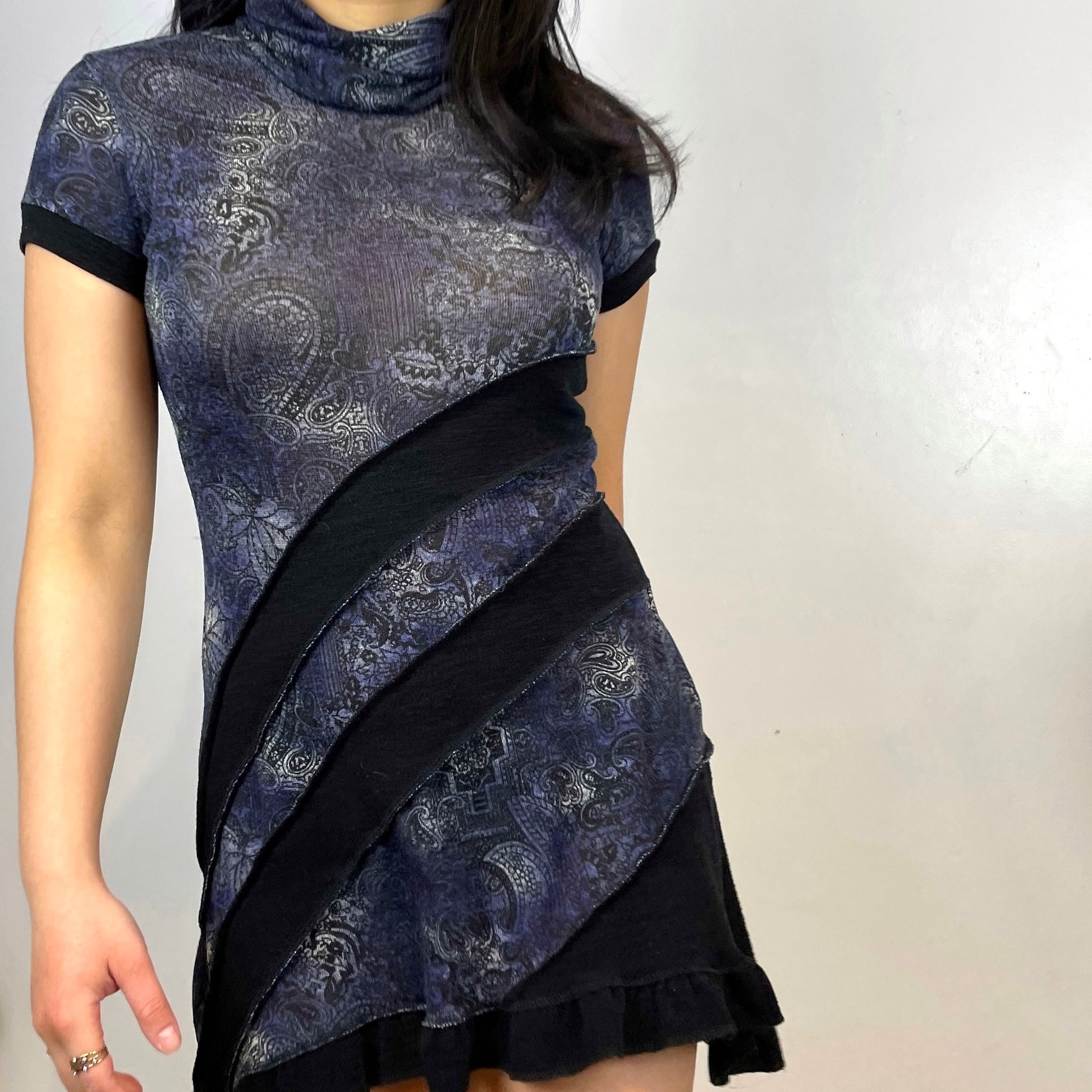 Witchy Indigo Blue Short Sleeve Tunic - Zoehify 