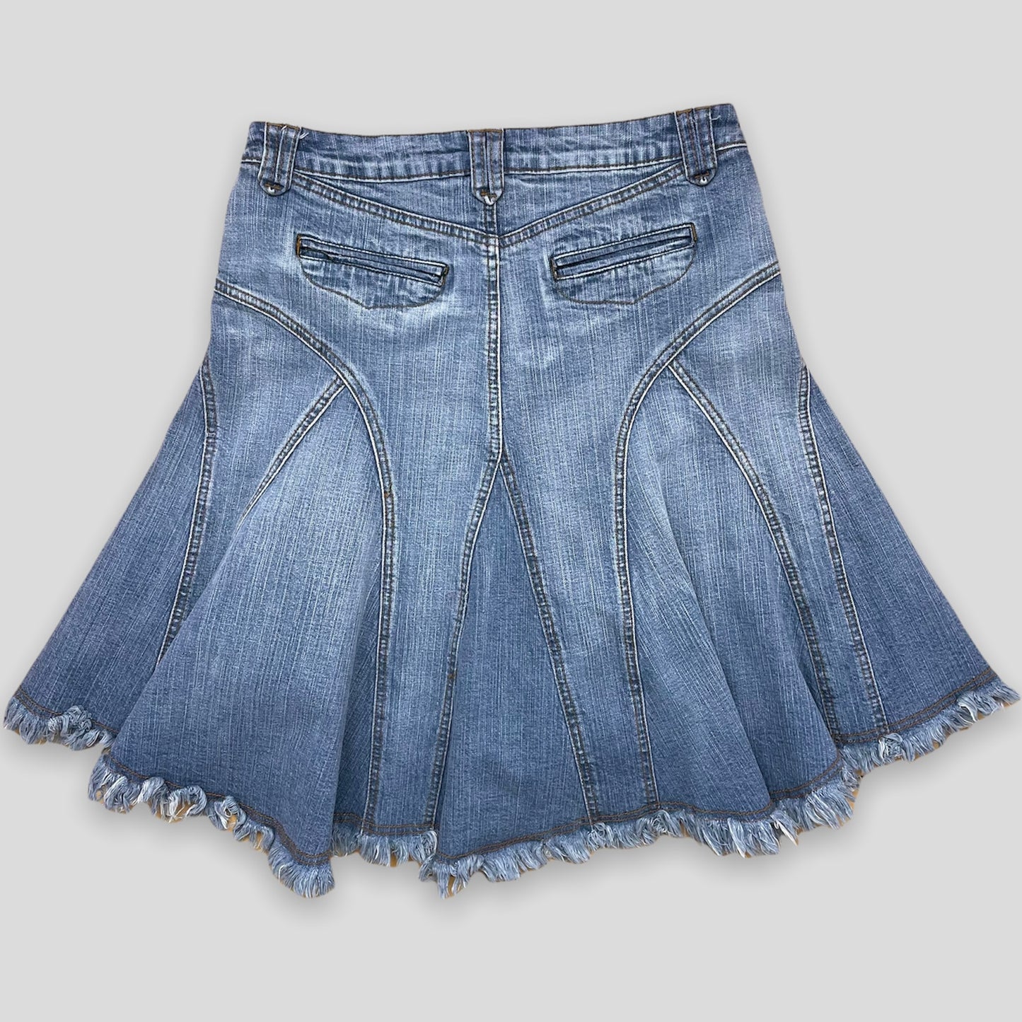 Mid Length Denim Skirt - Zoehify 