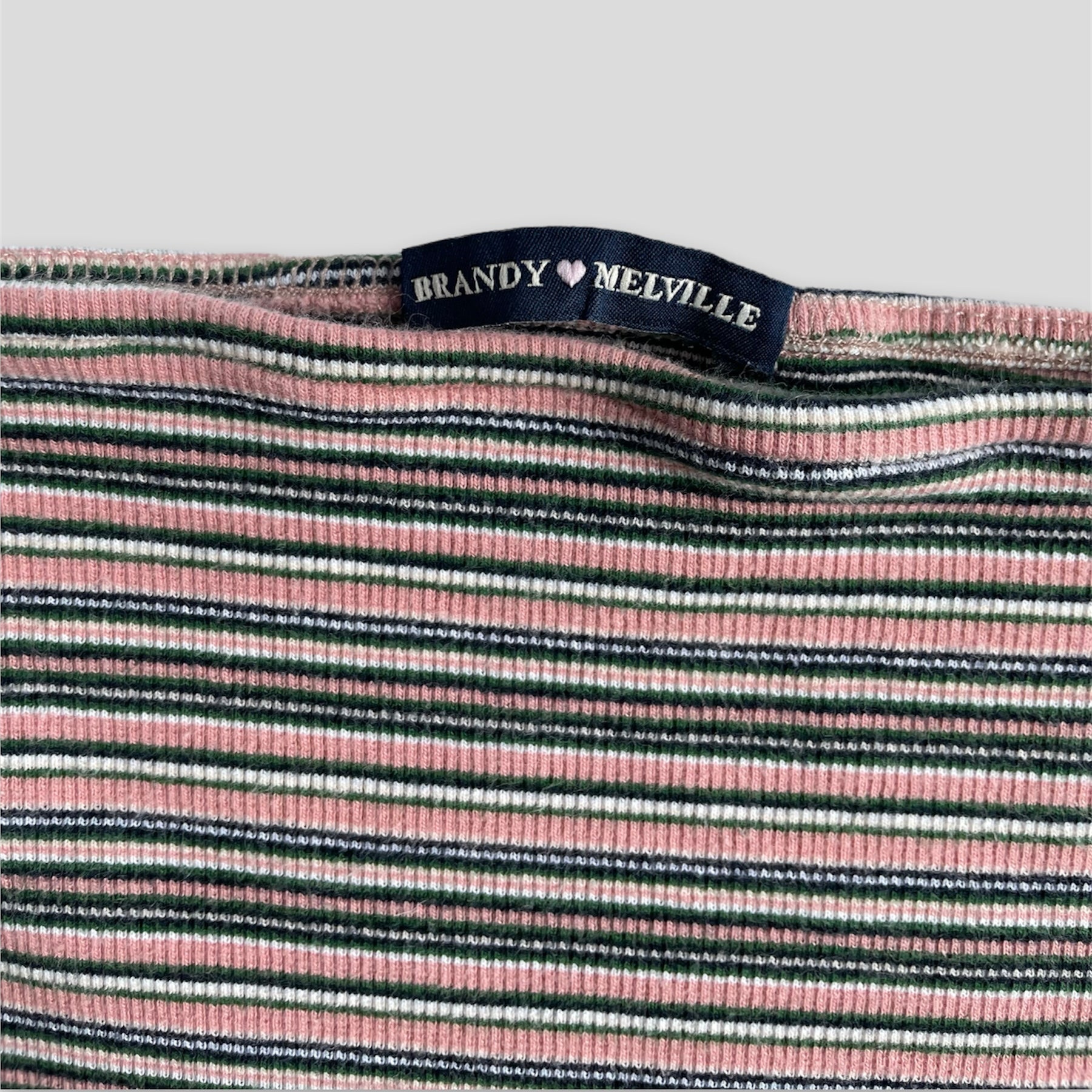 Pink Striped Brandy Melville Bandeau - Zoehify 