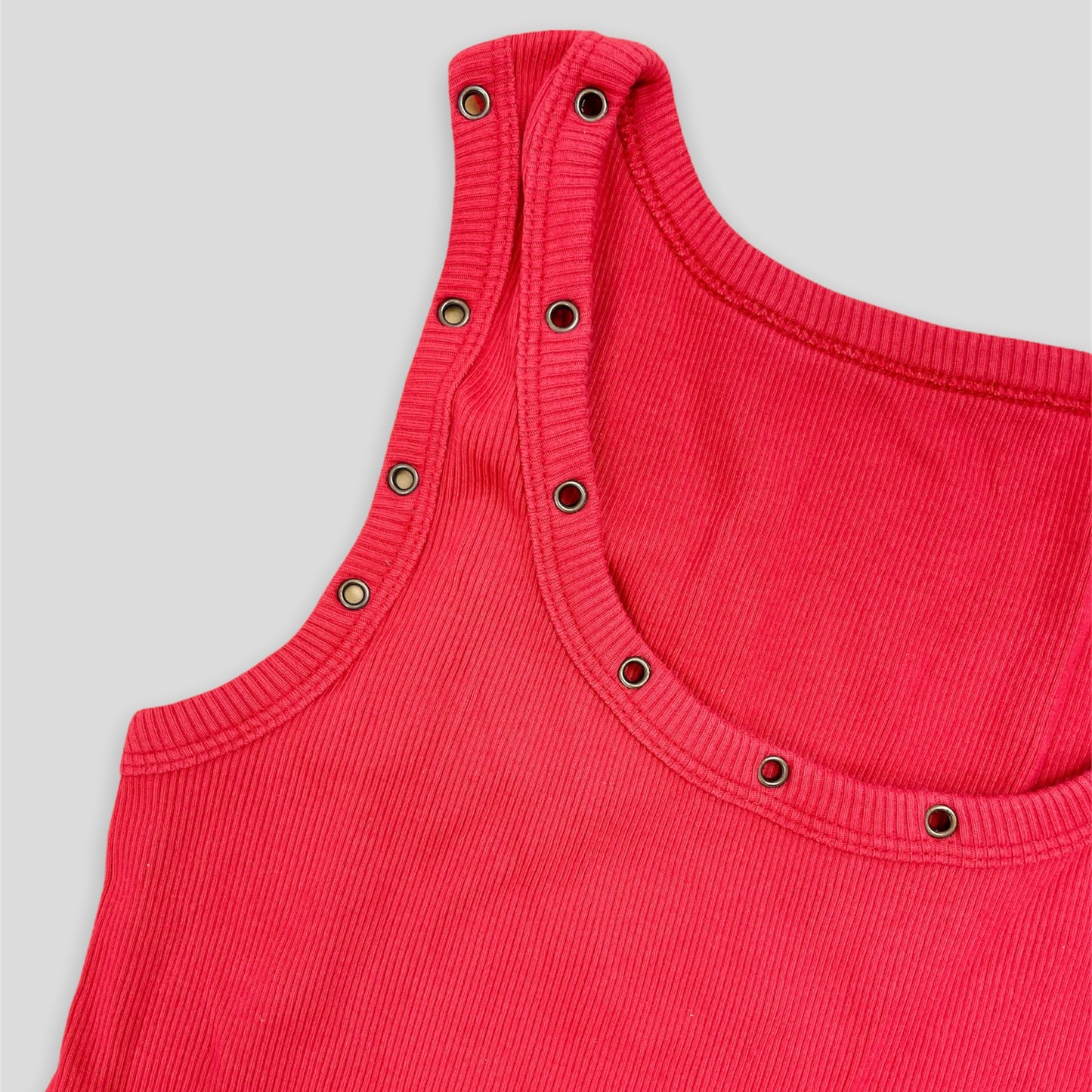 Red Eyelet Tank Top - Zoehify 