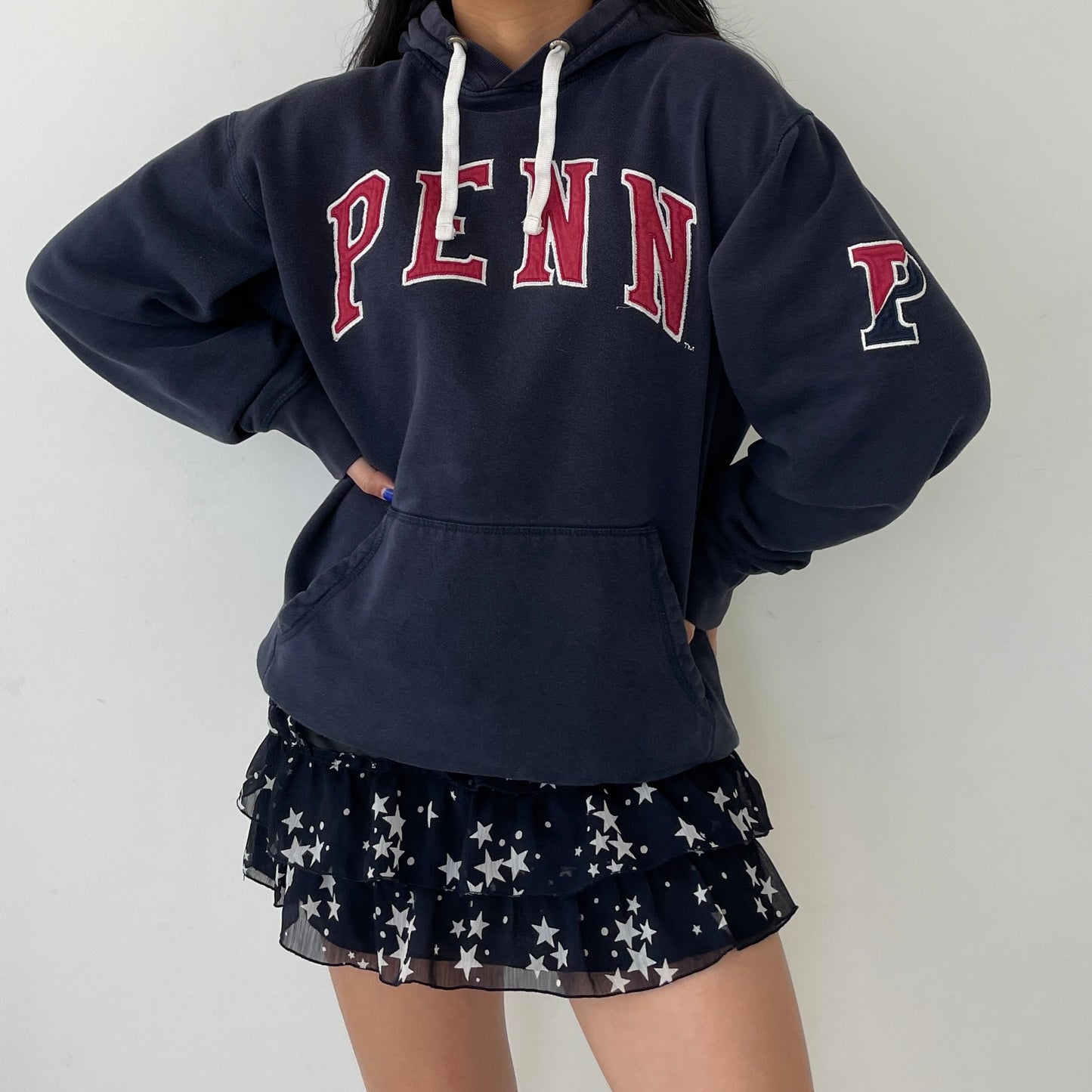 Navy University of Pennsylvania Spell Out Hoodie